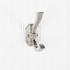 Elements By Hardware Resources 4-5/16" Satin Nickel Emerald Double Prong Wall Mounted Hook YD45-431SN